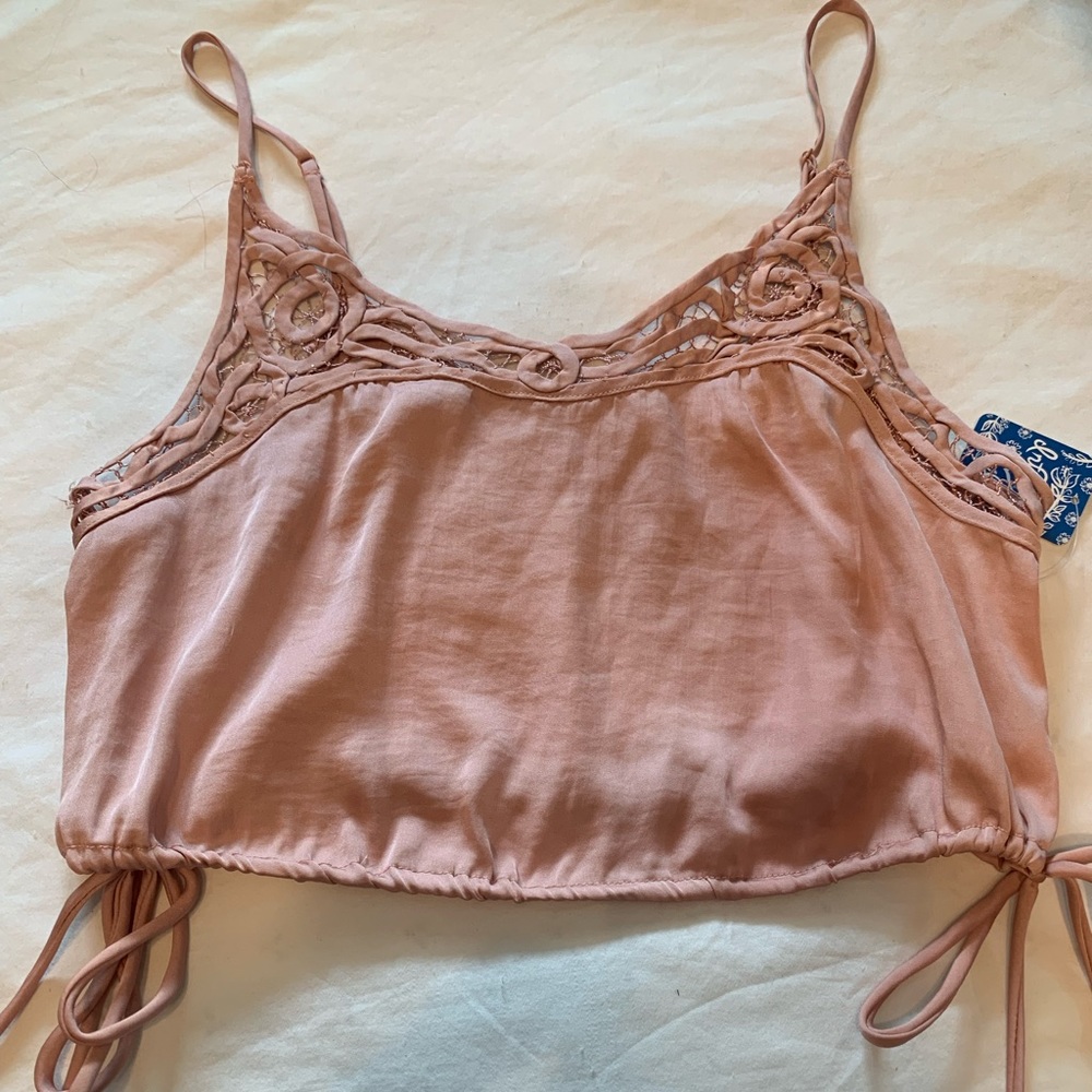 NWT Free People Silk Crop stop
